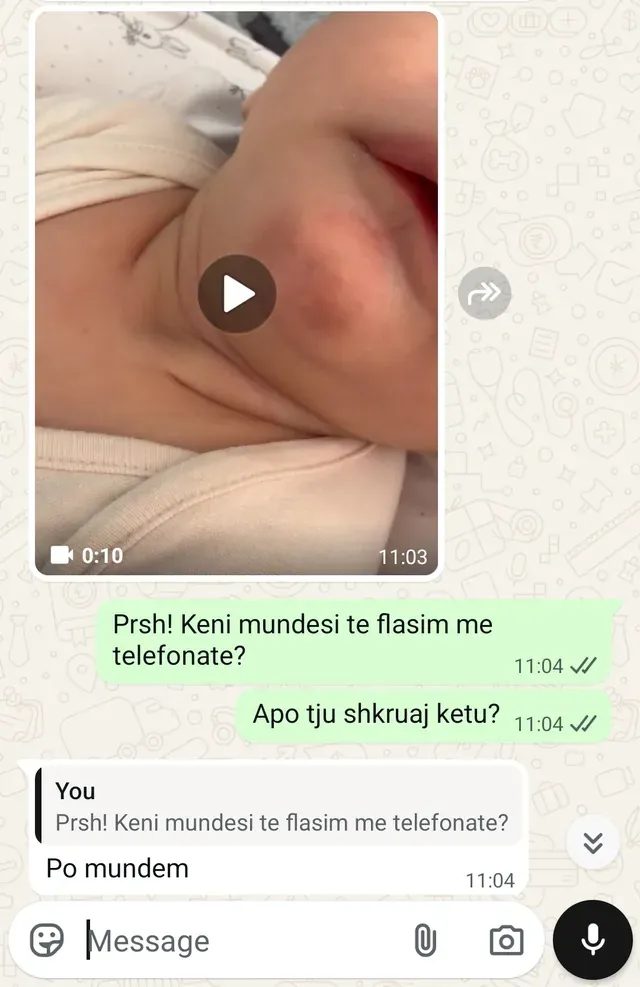 Screenshot WhatsApp — Konsultë reale online