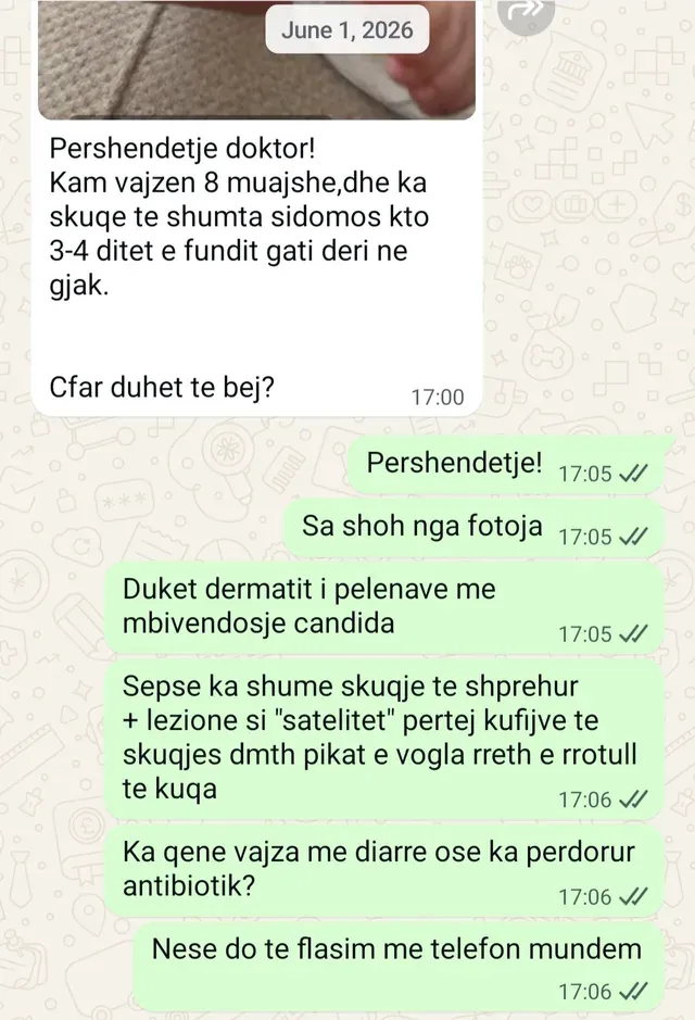 Screenshot WhatsApp — Konsultë reale online